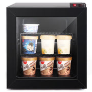 Northair 1.1 Cu Ft Mini Display Freezer with 2 Removable Shelves 7 Temperature Settings -8°F to 14°F Perfect for Liquor and Ice Cream