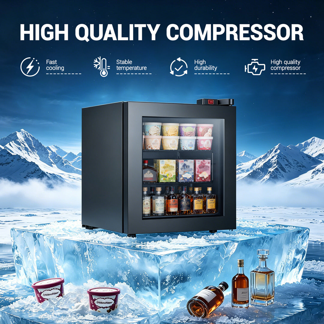 Northair 1.1 Cu Ft Countertop Display Freezer with Glass Door