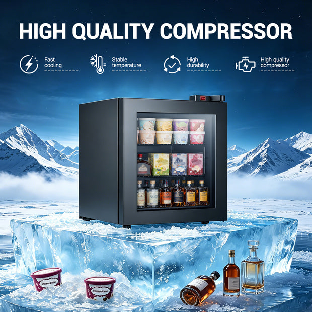 Northair 1.1 Cu Ft Countertop Display Freezer with Glass Door
