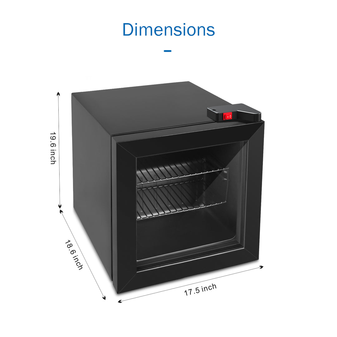 Northair 1.1 Cu Ft Countertop Display Freezer, Glass Door Mini