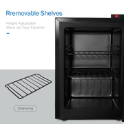 Northair 2.1 Cu Ft Countertop Display Glass Door Freezer with LED Light Perfect for Ice Cream at POS