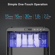 Northair Ice maker with key features displayed on a dark background