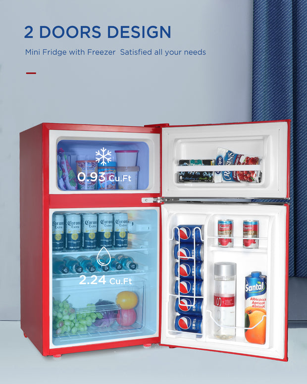 Northair 3.2 cu. ft. Freestanding Mini Fridge with Freezer