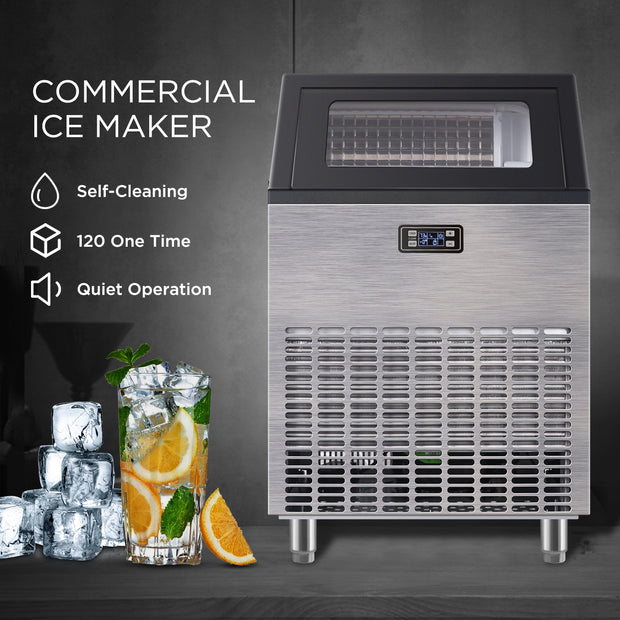 Commercial Ice Maker Machine, 260LBS/24H Stainless Steel Under
