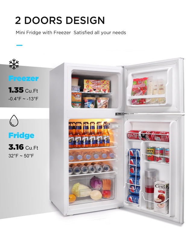 Northair 4.5cu. ft. Freestanding Mini Fridge with Freezer