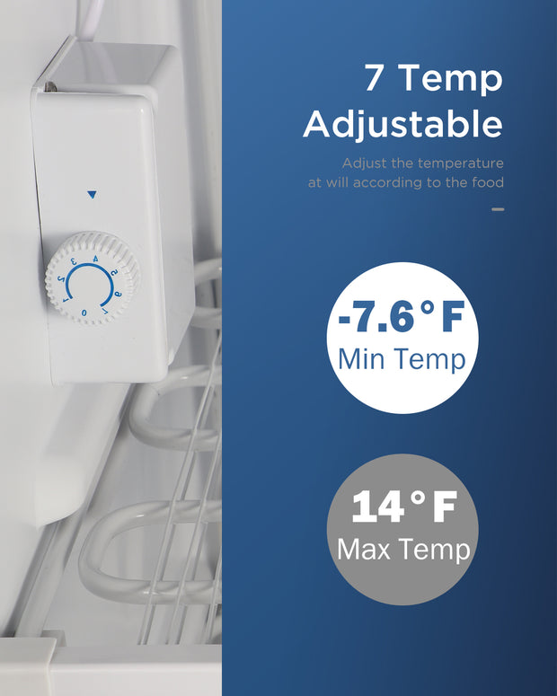 Northair Portable 1.1 Cubic Feet Upright Freezer with Adjustable  Temperature Controls