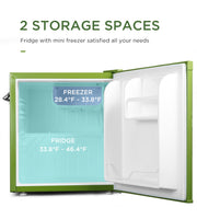 Northair 1.6 cu. ft. Freestanding Mini Fridge with Freezer/ Green