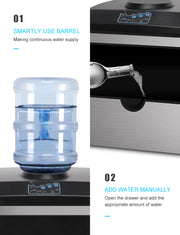 Northair Countertop 2 in 1 Ice Maker with Water Dispenser 3 Sizes Bullet Ice 48lbs Daily