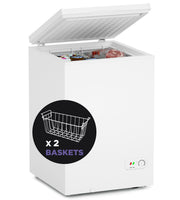 Northair Chest Freezer - 3.5 Cu Ft with 2 Removable Baskets - Reach In Freezer Chest - Quiet Compact Freezer - 7 Temperature Settings