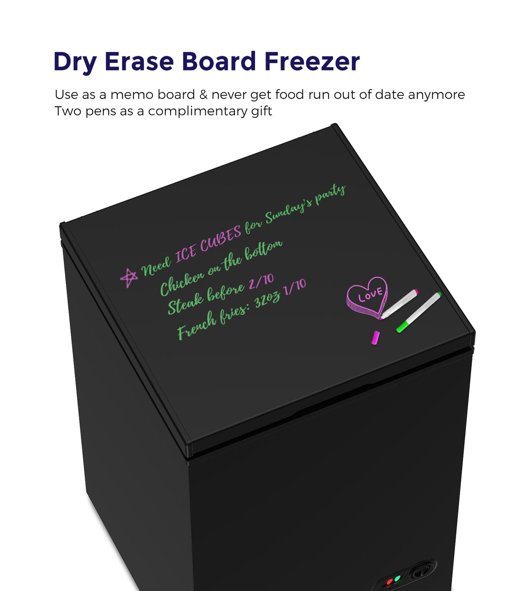 Northair 3.5 cu ft Chest Freezer with Dry Erase Board – northair