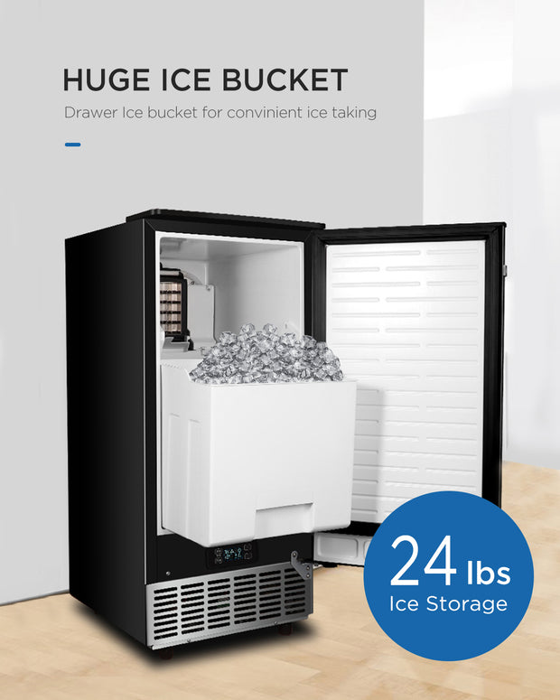 XPW 90 lb. Daily Production Cube Ice Freestanding Ice Maker Fully Automatic Touch Screen Operation ZB-80B